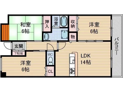 第3クリスタルハイツ【5階】の間取り