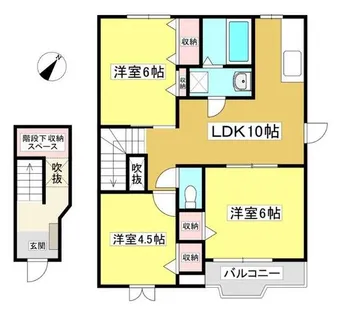 ヴィラ・ポポラーレB【202号室】の間取り