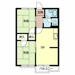 タウニィ紀ノ川【0202号室】の間取り