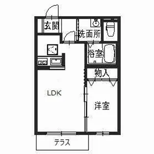 ブルー シエル【0105号室】の間取り