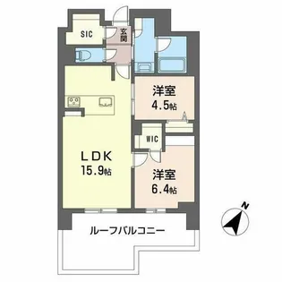 リビエナ グラン 新梅田【0306号室】の間取り