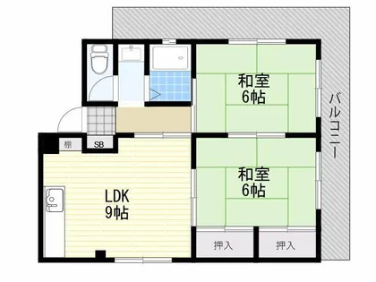 マンション雅【5階】の間取り