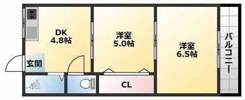 吉内ハイツ【205号室】の間取り