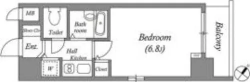 プレサンス同心アーバンステージ【6階】の間取り