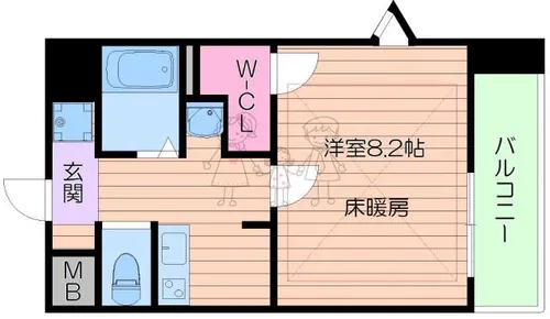 カデンツァ我孫子【4階】の間取り