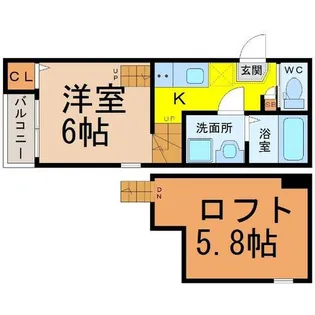 コードソレイユ柳ヶ枝町【2階】の間取り