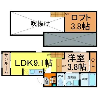 コンパートハウス大曽根【1階】の間取り