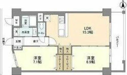 インプルーブ金山【8階】の間取り