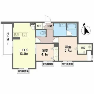 シャーメゾン鴫野東三【0305号室】の間取り