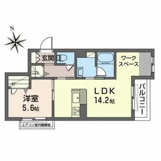 シャーメゾン プリメーラ【0201号室】の間取り