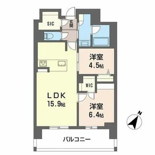 リビエナ グラン 新梅田【0503号室】の間取り