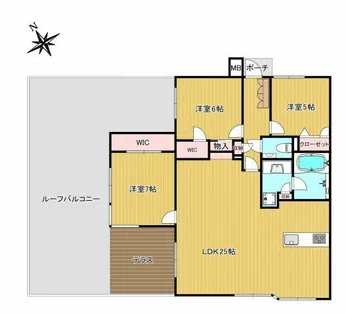 サンライフ下曽根サウスコート【6階】の間取り