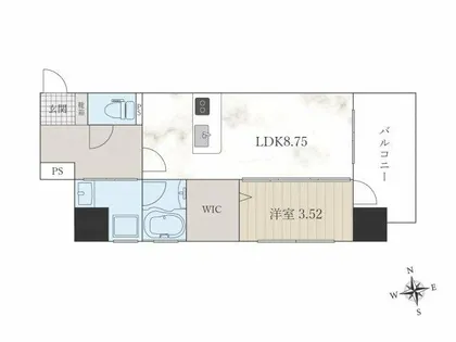 プレジデンス ザ・小倉【8階】の間取り