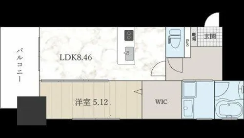 プレジデンス ザ・小倉【9階】の間取り