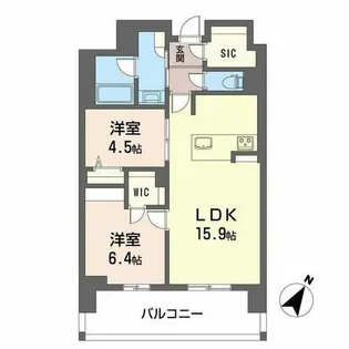 リビエナ グラン 新梅田【1005号室】の間取り