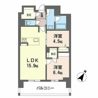 リビエナ グラン 新梅田【1006号室】の間取り
