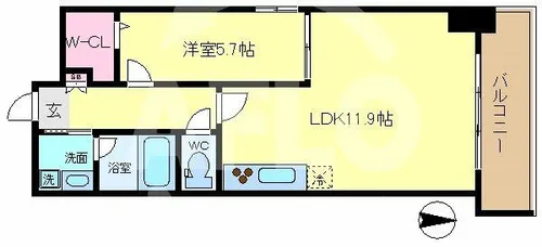 イルミナルグランデ【8階】の間取り