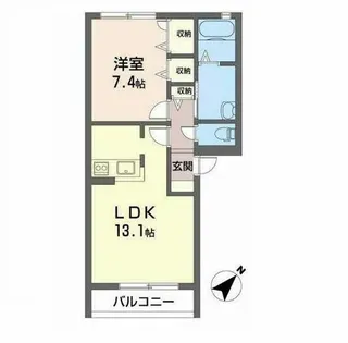 シャーメゾン美央【0206号室】の間取り