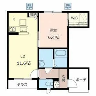 ラ メゾン デュ パン【0102号室】の間取り