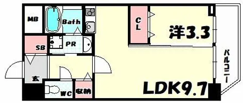セレニテ神戸元町【5階】の間取り