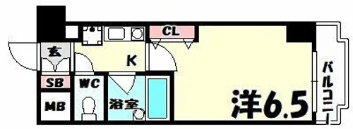 エスリード三宮フラワーロード【12階】の間取り