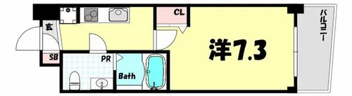 セレニテ神戸プリエ【804号室】の間取り
