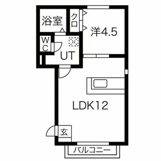 リバーサイド花長B棟【101号室】の間取り