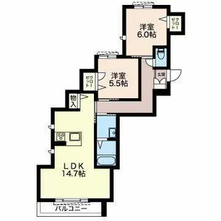 GLANZ【0103号室】の間取り