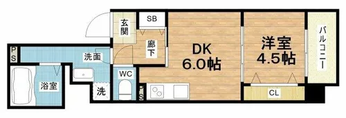 Forest Court 南大江公園【5階】の間取り