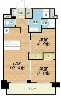 プレサンス大正フレンジ【12階】の間取り