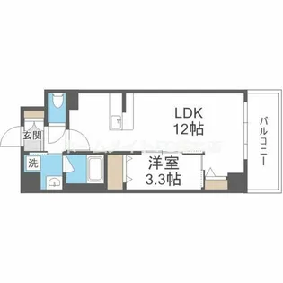 ベルエール江坂【4階】の間取り