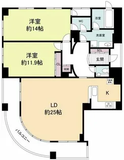レジディア心斎橋ウエスト【13階】の間取り