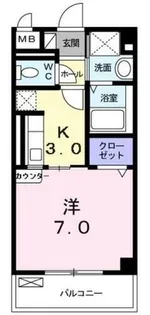 ジュネスO.C.U-Ⅱ【4階】の間取り