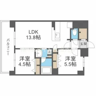 セイワパレス美章園駅前【8階】の間取り