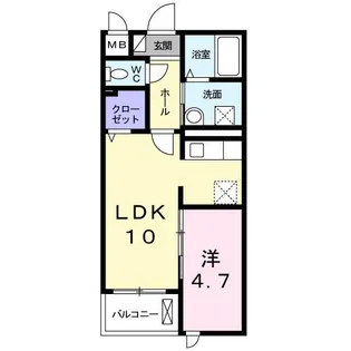 グレンツェン茨木【1階】の間取り