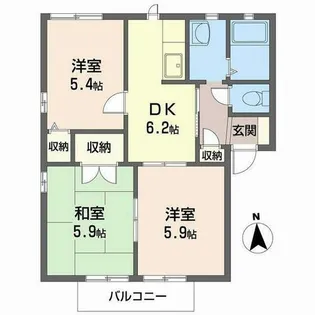 ファミール光【2階】の間取り