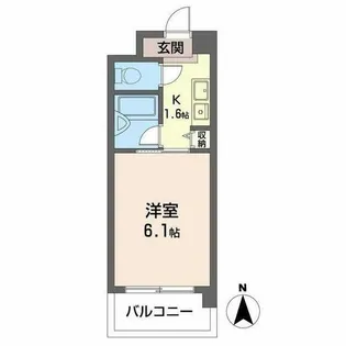 オーキッドあやめ池【0207号室】の間取り