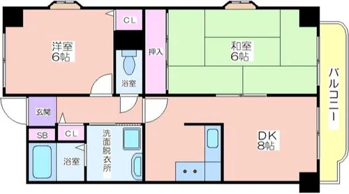 アネックス山野【7階】の間取り