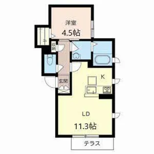 ルミネンスAK【0103号室】の間取り