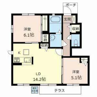 シーサイドビラV【0103号室】の間取り