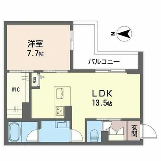 シャーメゾン 太秦天神川【2階】の間取り