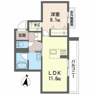 クオレール はな【0201号室】の間取り