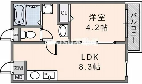 Dias東石切【207号室】の間取り