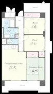 平野元町日興マンション【2階】の間取り