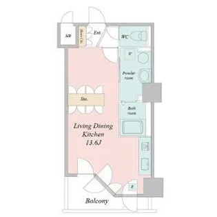 UURコート札幌南三条プレミアタワー【6階】の間取り