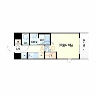 エステムコート大阪シティサイト【3階】の間取り