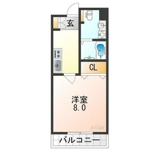 ベリーウェル阿倍野【2階】の間取り