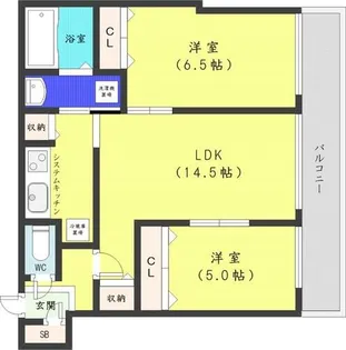 ピノグローブ伏見【4階】の間取り