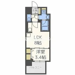 アーバネックス西天満【501号室】の間取り