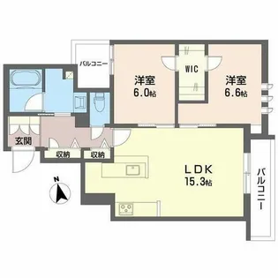 ラ カーサ 和【0201号室】の間取り